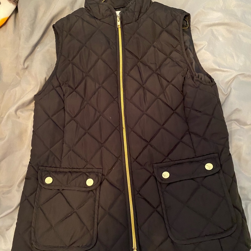 Black vest with gold detailing